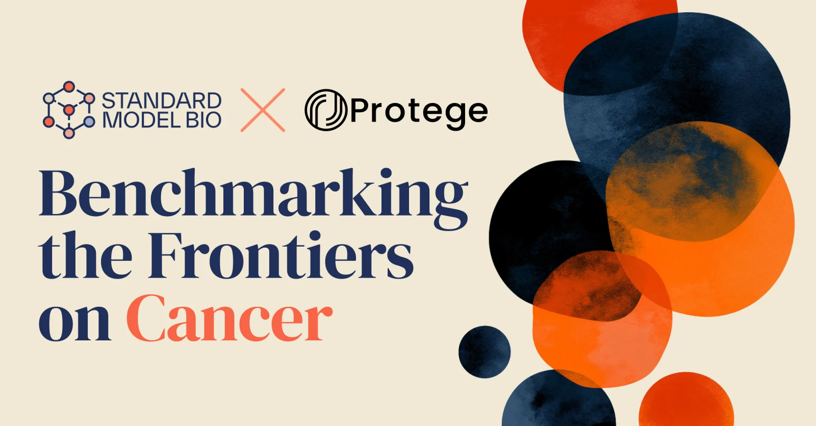 Standard Model Bio × Protege: Benchmarking the Frontiers on Cancer